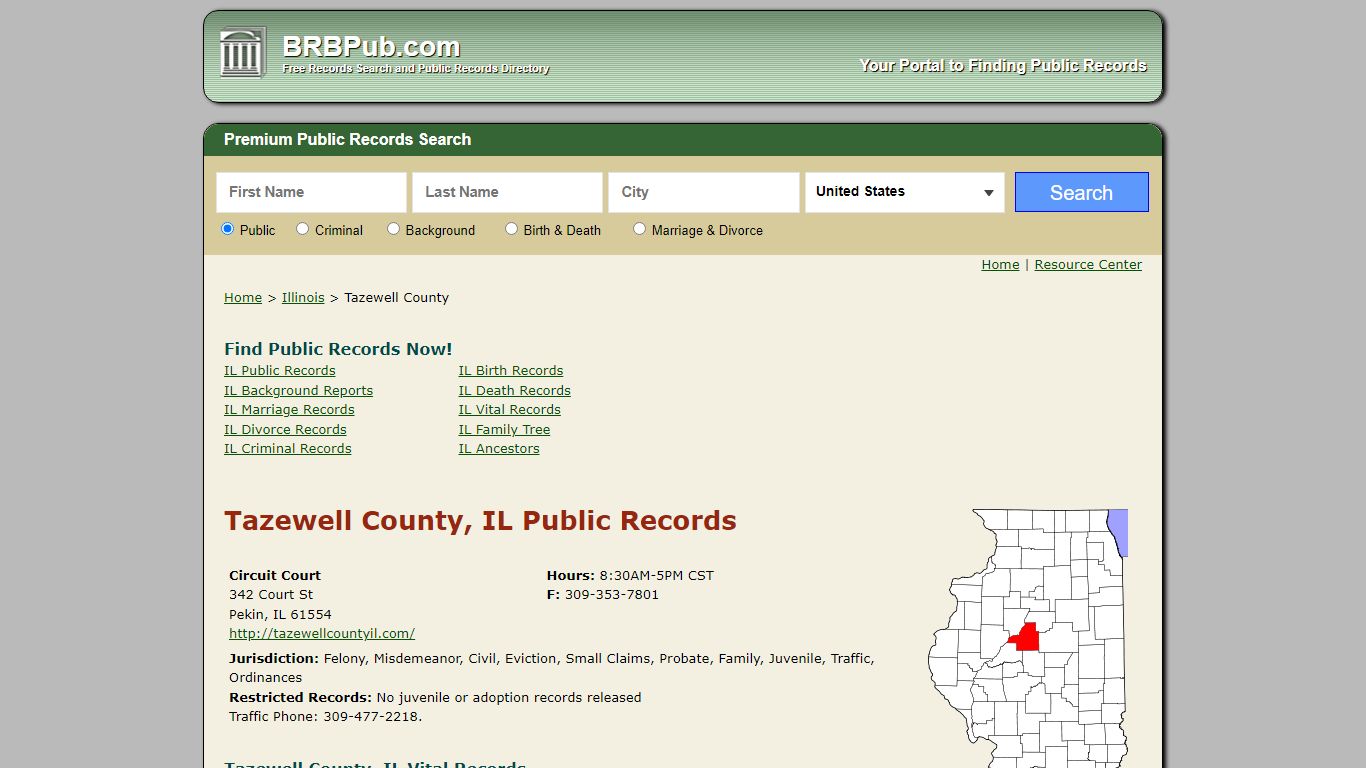 Tazewell County Public Records | Search Illinois ...